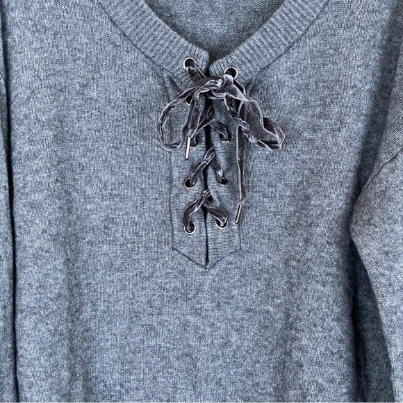 RAILS Olivia Heather Gray Pullover Sweater Cashmere Wool Slouchy Boxy Soft Sz M - Picture 2 of 7